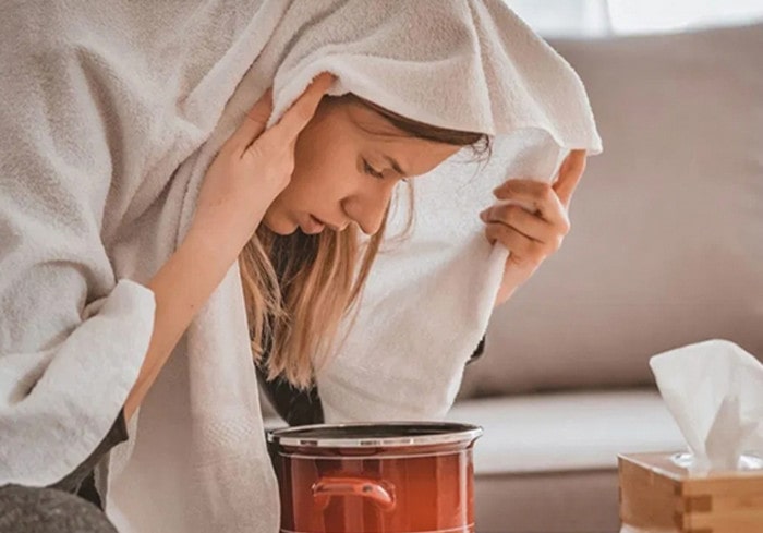 Xông mặt giúp trị nám da sau sinh hiệu quả